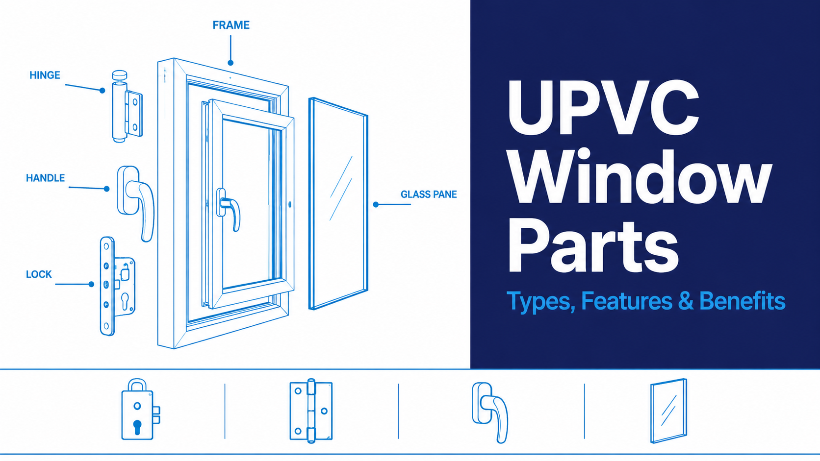 UPVC Window Parts Types, Features, and Benefits