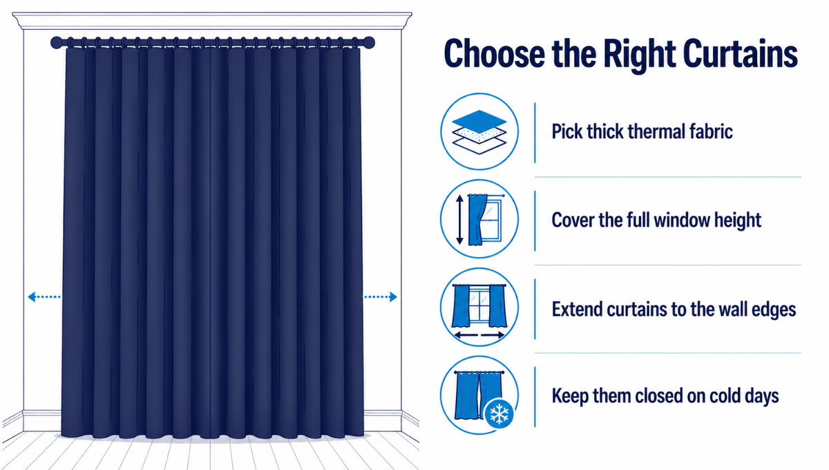 Install Thermal Curtains or Blinds
