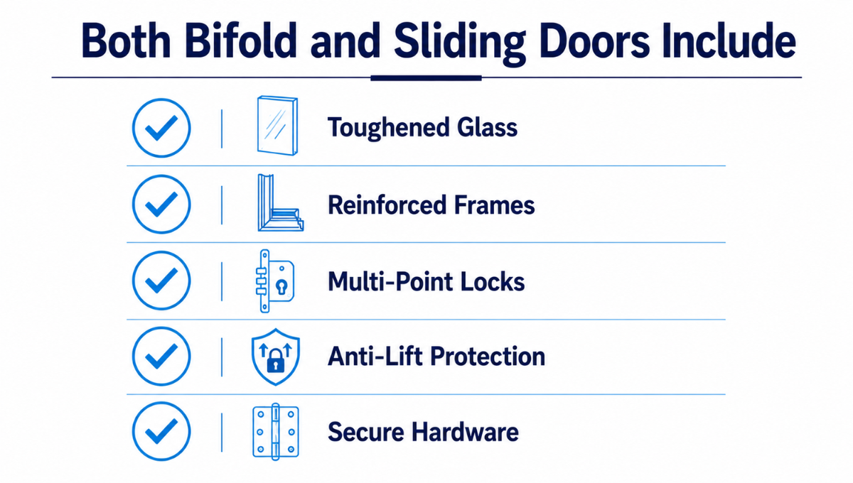 Both Bifold and Sliding Door Types Both Bifold and Sliding Door Types