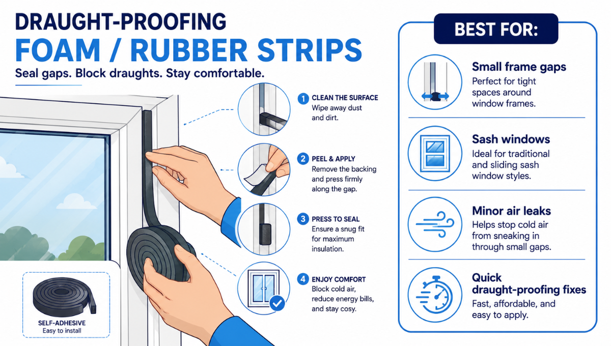 Apply Draught-Proofing Strips
