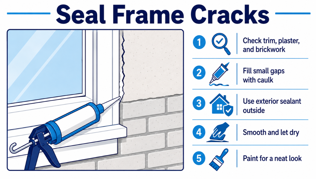 Fill Cracks Around the Frame
