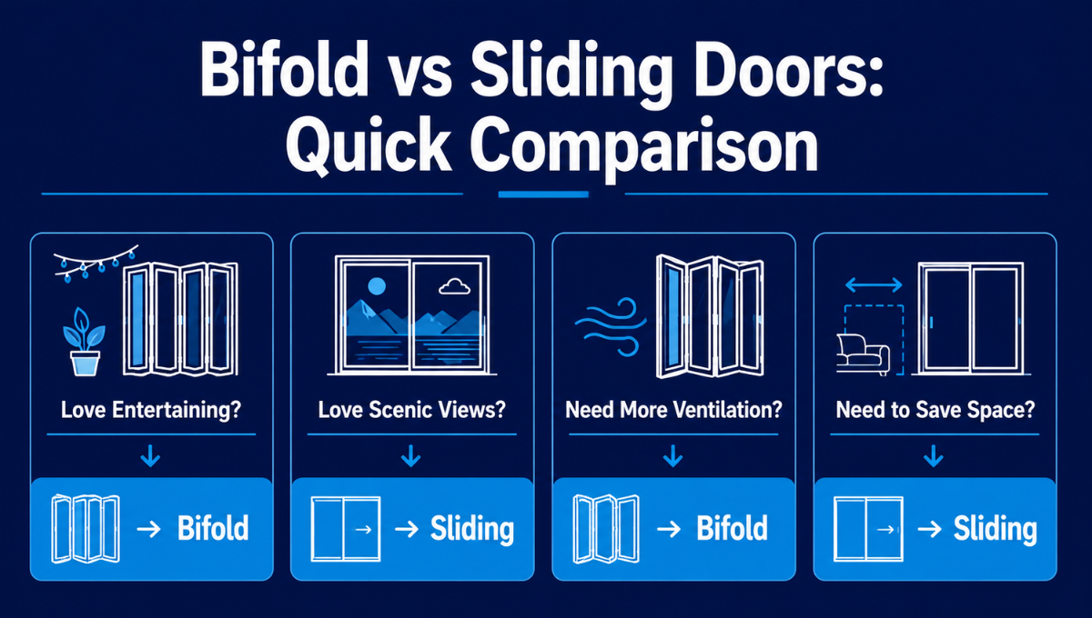 Bifold vs Sliding Doors Quick Comparison Bifold vs Sliding Doors Quick Comparison