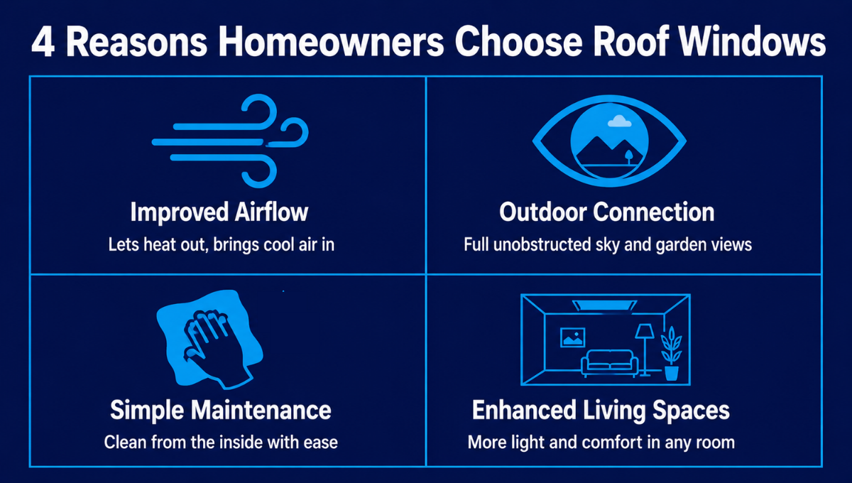 4 Reasons Homeowners Choose Roof Windows 4 Reasons Homeowners Choose Roof Windows