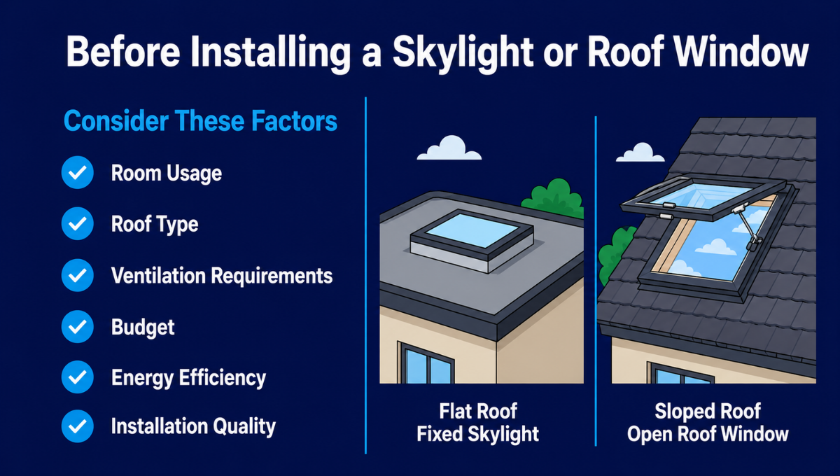 Before Installing a Skylight or Roof Window Before Installing a Skylight or Roof Window