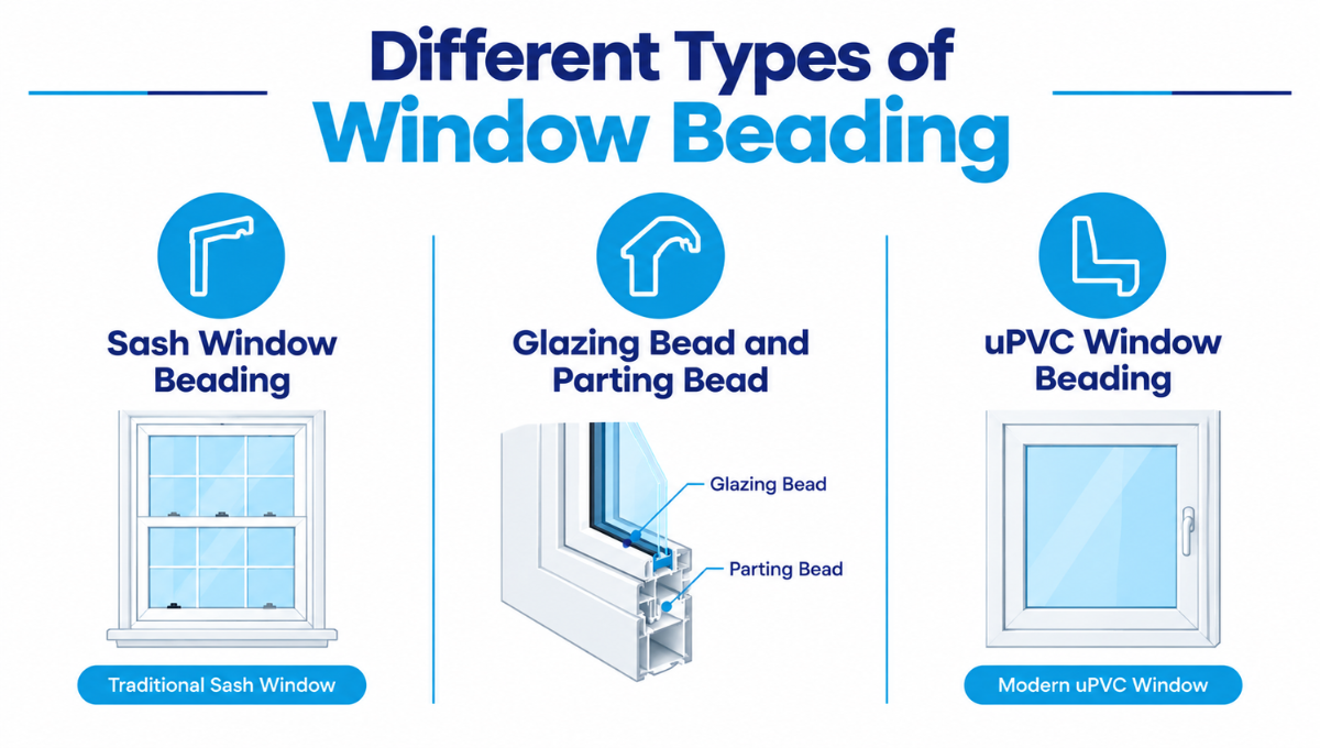 Window Beading on Different Window Types